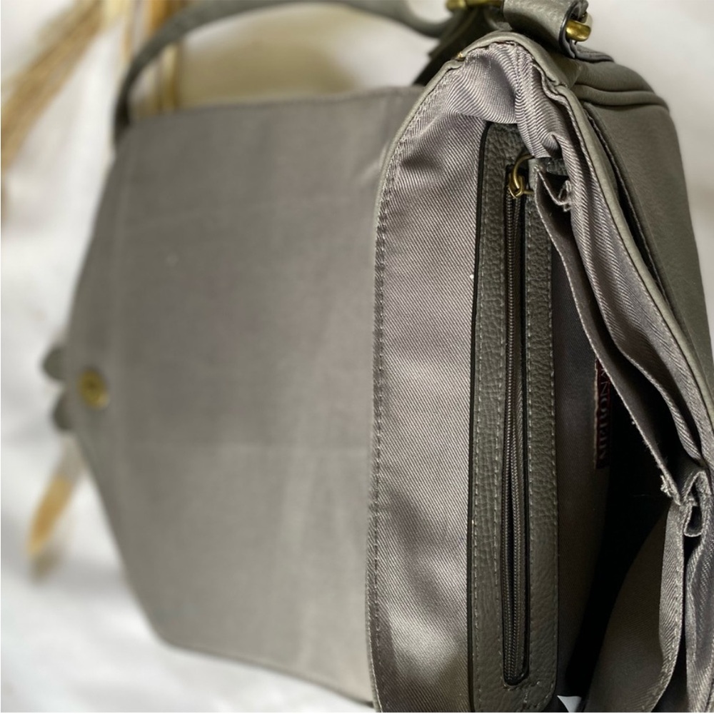 Chic gray Leather Crossbody Bag Merona - Picture 6 of 12